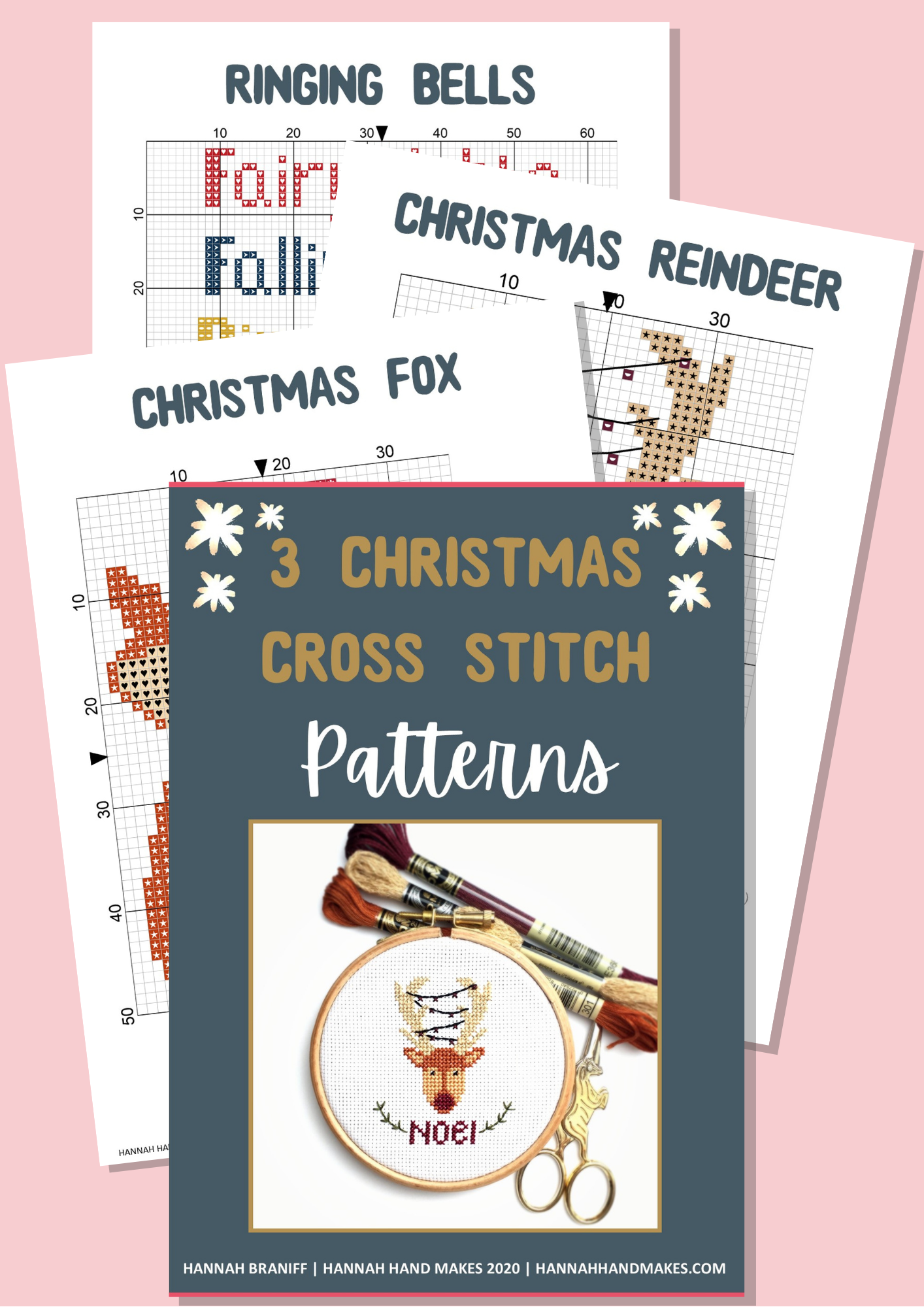 free christmas patterns mock up