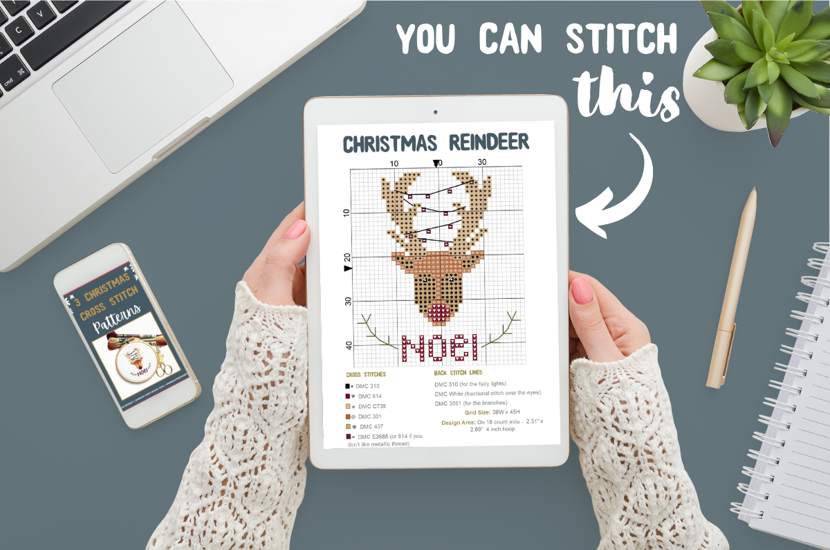 you can cross stitch this holding tablet
